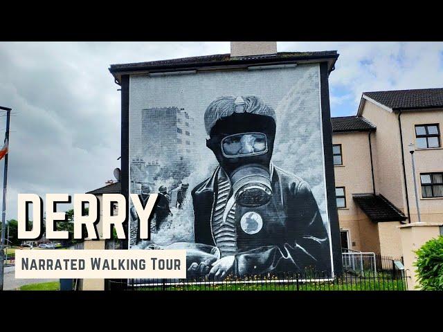 DERRY | 4K Narrated Walking Tour | Let's Walk 2022