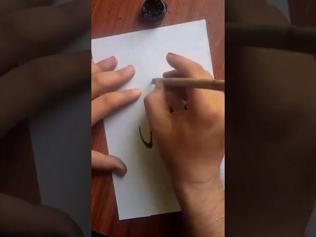 Allah name calligraphy #artshorts #calligraphy