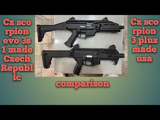 Cz scorpion 3 plus made USA vs Cz scorpion evo 3 s1 made Czech Republic