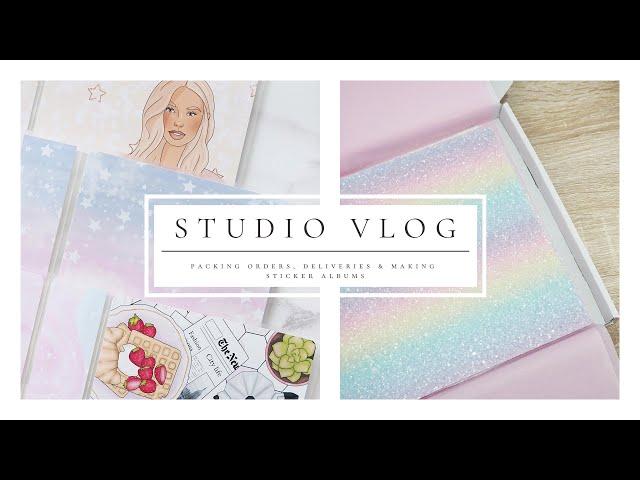 Studio Vlog 26 // Packing Orders, Deliveries & Making Sticker Albums // Silent Vlog