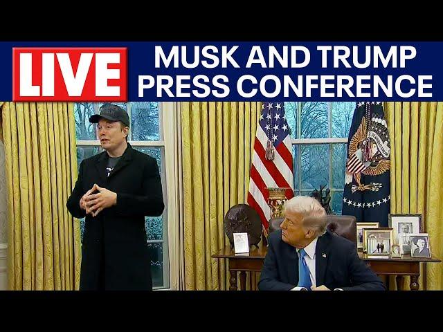 LIVE: President Donald Trump and Elon Musk hold Press Conference in Oval Office