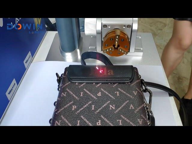 Leather bag laser printing marking machine for your name logo picture.