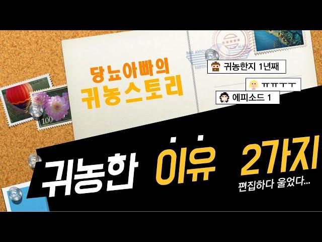 당뇨아빠가 귀농을 한 이유 / 당뇨합병증 / 망막증 / 5번의 수술 / 유기농 농사
