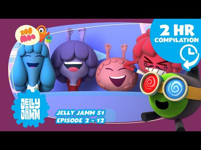 Jelly Jamm - 2 HOUR Compilation Video Season 1  Eps. 2-12 - FULL EPISODES Cartoons for Kids  @ZooMoo