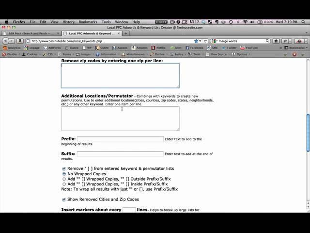 Creating Local/Geo-targeted Keywords