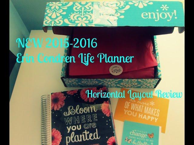 2015-2016 Erin Condren Life Planner | Horizontal Layout Review