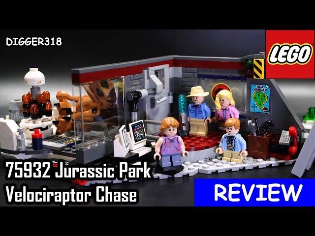 Lego 75932 Jurassic Park Velociraptor Chase Review 4K