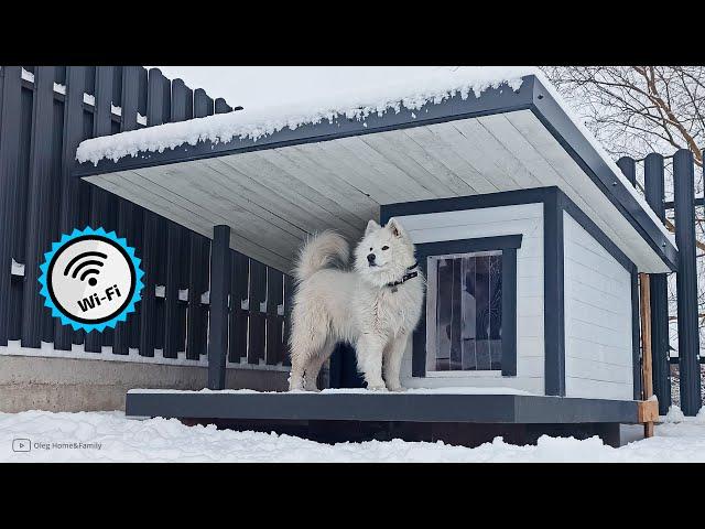 Dog house with underfloor heating with Wi-Fi - Timelapse. Step-by-step instruction