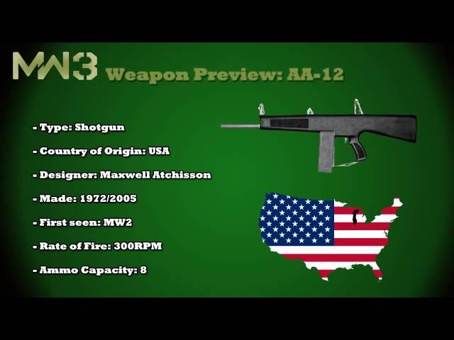 MW3 Gun Information - AA-12 | Episode 5 | by 1tomread1