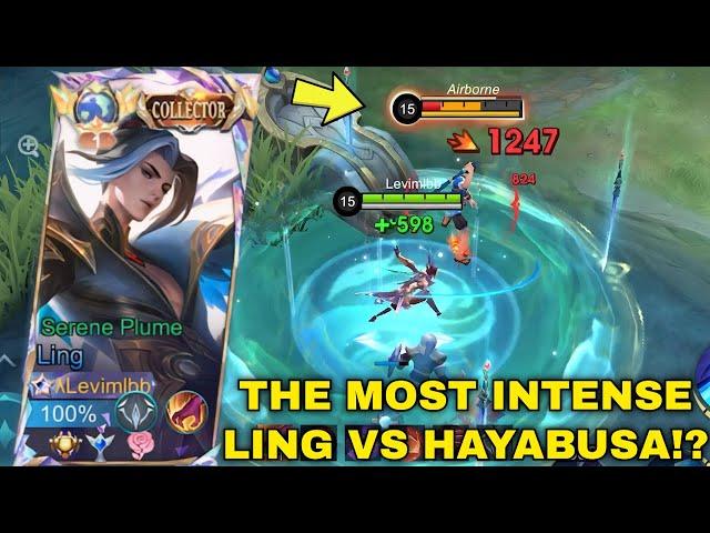 THE MOST INTENSE BATTLE OF LING VS HAYABUSA!? | LING FASTHAND GAMEPLAY WITH BEST BUILD & EMBLEM 2024