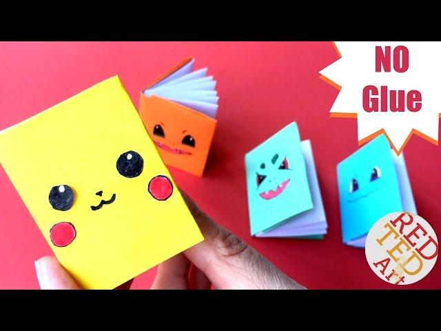 Easy Pokemon Mini Notebook NO GLUE (Part 2) - Mini Pokemon Notebooks   2 Color Notebook