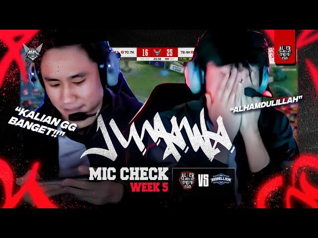 MIC CHECK ALTER EGO VS REBELLION | WEEK 5 MPL ID SEASON 14