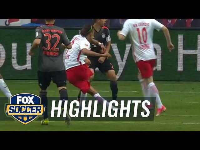 Yussuf Poulsen scores against Bayern Munich​ | 2016-17 Bundesliga Highlights