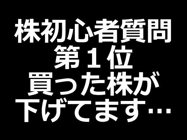 「買った株が下げてる。売った方がいい？」株初心者に10000万回聞かれた質問