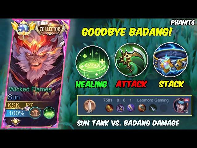 TRICKS TO DOMINATE BADANG IN EXP LANE! (100% broken!) | SUN BEST BUILD AND EMBLEM ~ MOBILE LEGEND