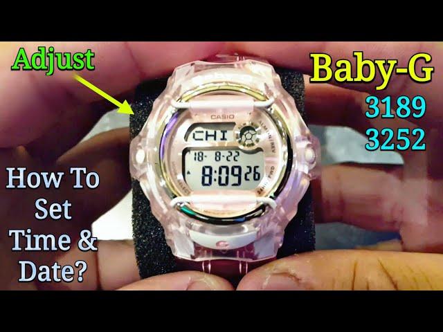 Baby-G BG169R Watch Setting Time | How To Set Time Casio Baby-G 3252 3189