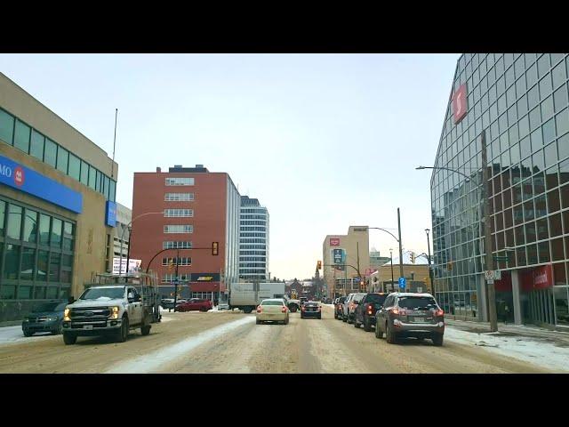 Saskatoon, Saskatchewan | Full Downtown Tour I 2022 I Winter | 4K