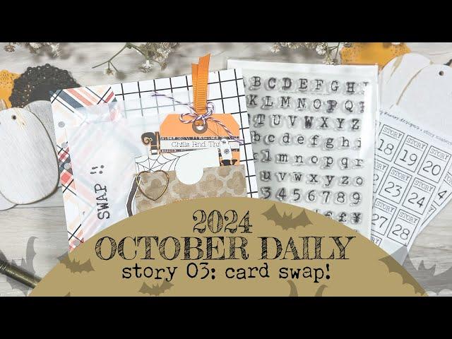 October Daily 2024 | Story 03: Halloween Card Swap | How I'm saving the cards I received!