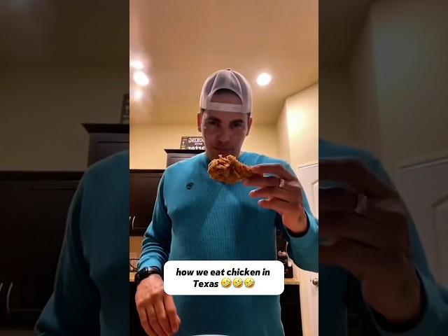 Hack to eat chicken in Texas! #shorts