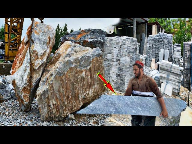 Incredible Workers ,How To Make Tiles From Large Cloudy Stone || Amazing Experts