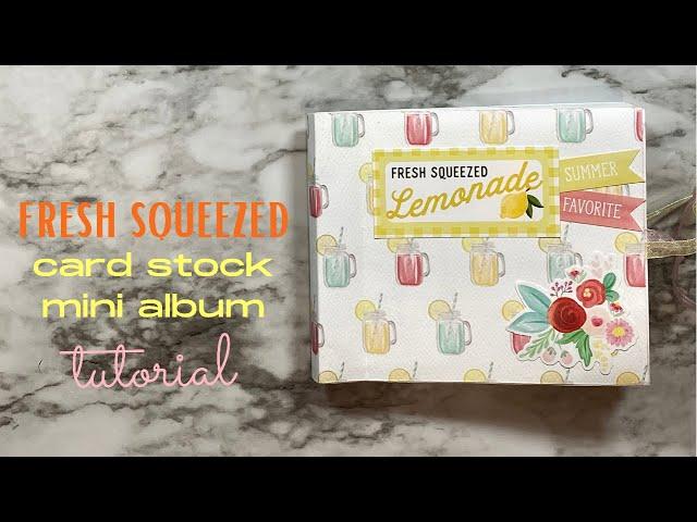 card stock mini album tutorial • just fold and glue • carta bella summer market