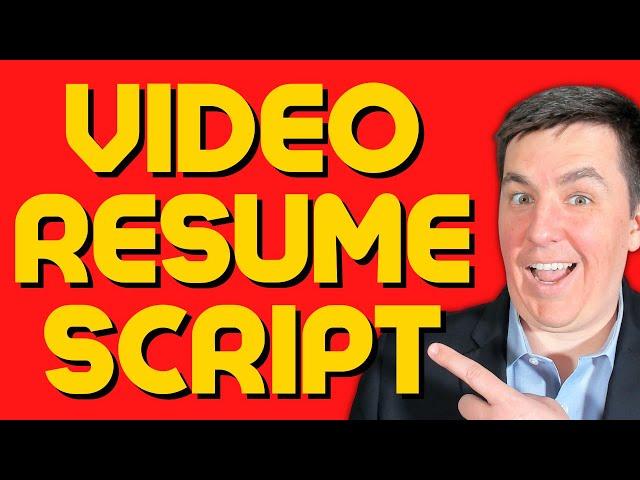 Video resume script guide - what to say to get the interviewer's attention!