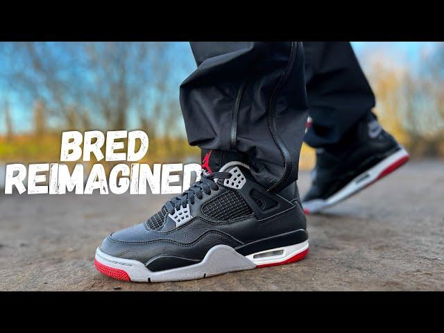 This Is Weird.. Jordan 4 BRED REIMAGINED Review & On Foot