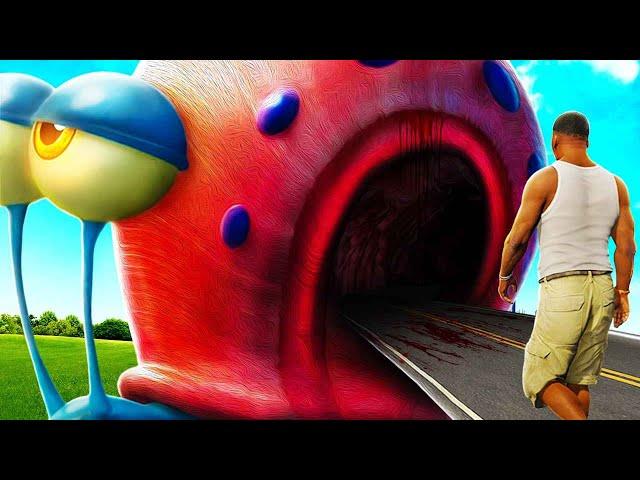 What's Inside Of SPONGEBOB'S GARY In GTA 5?