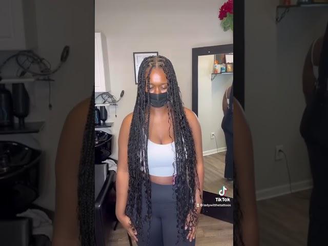 Bohemian knotless braids