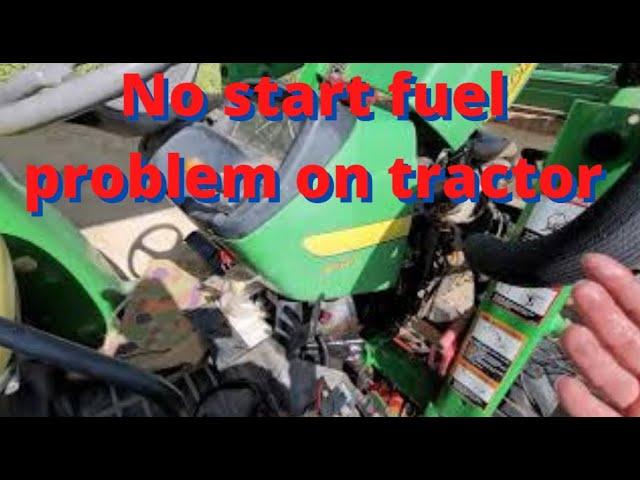 john deere 4410 tractor no start fuel problem