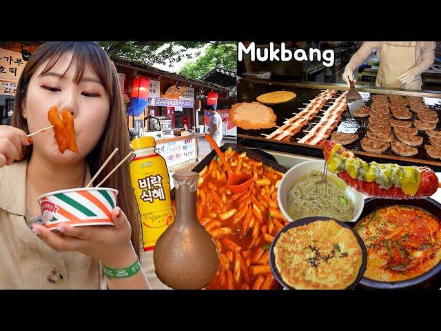 Mukbang | Meals and snacks in Korean Folks Village in Yong-in city.