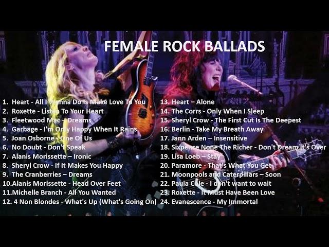 Rock Ballads from Heart, Roxette, Alanis Morissette and other female rock artists.