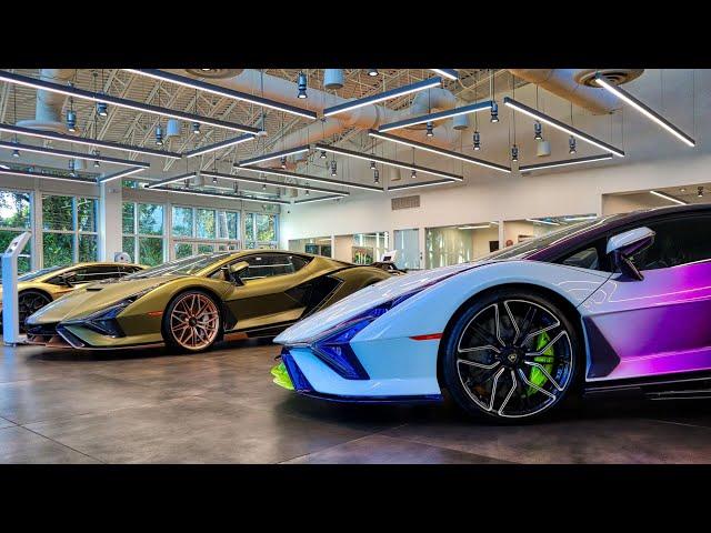 EPIC LAMBORGHINI LINEUP - SIAN, CENTENARIO, COUNTACH, ESSENZA, AVENTADOR - Lamborghini MIAMI