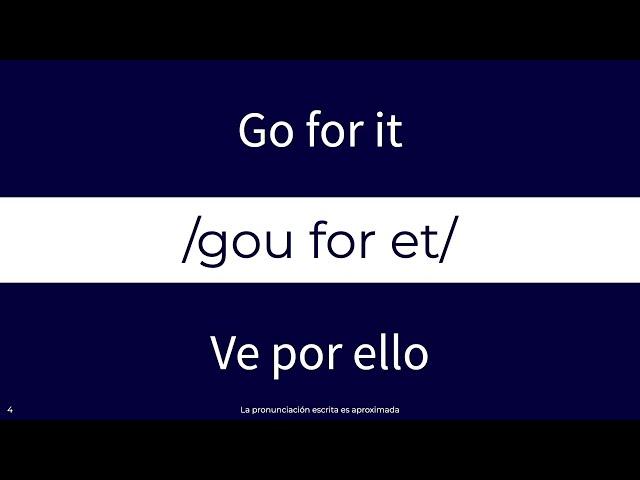 Frases y oraciones en inglés