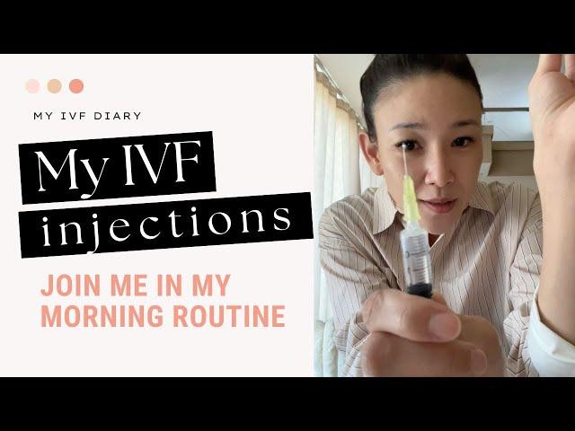 My IVF injection routine... take a shot with me! | Preparing for egg retrieval with 3 follicles #ivf