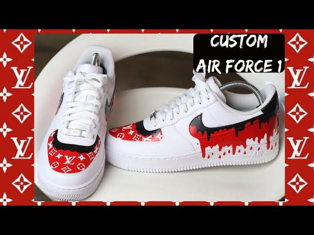 Nike Air Force 1 Custom / Lv Custom - Air Force 1 Drip/Double Drip (EASY)