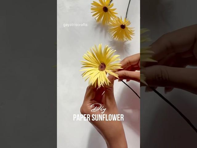 DIY Paper Sunflower#crafts #handmade#diy #paperflowers #flowers #diyflowers #papersunflower