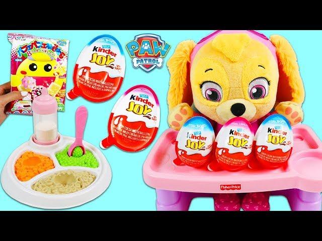 Paw Patrol Baby Skye Plays with Candy Kits!