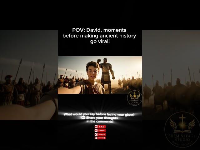 David Vlogs Before Fighting Goliath No Armor Just Faith #DavidAndGoliath #BibleShorts #FaithOverFear