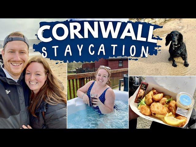 CORNWALL VLOG!   hot tub lodge, beaches, best food & harbour villages • dog-friendly UK staycation