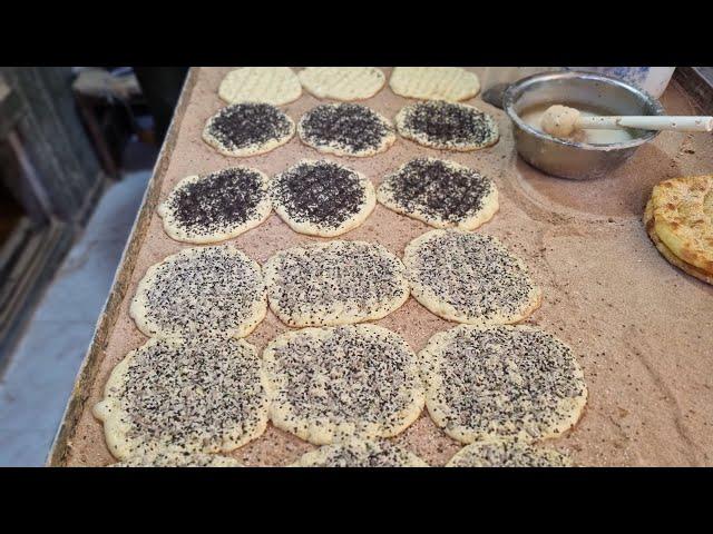 Iranian bread with sesame and seeds! Very tasty and delicious amazing