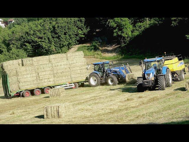 New Holland T7070 - T6.180 - LM9.35 | Vanara 10,2 m. 4 assi | Pressatura fieno 2020