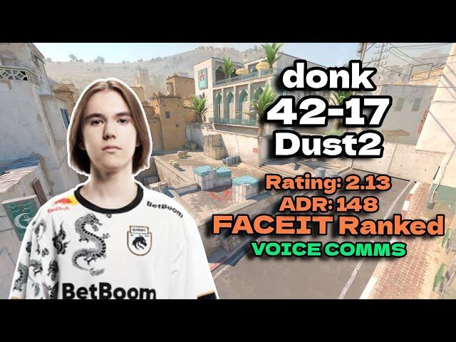 donk 42 Kills (Dust2) FACEIT Ranked July 08, 2024 | CS2 POV/DEMO