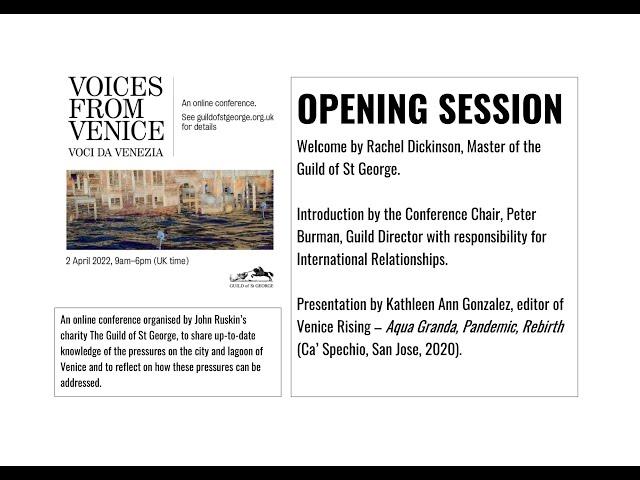VOICES FROM VENICE conference, held online on 2/4/22 - OPENING SESSION