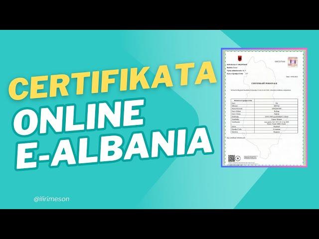 Si te shkarkojme çertifikaten ne E-albania