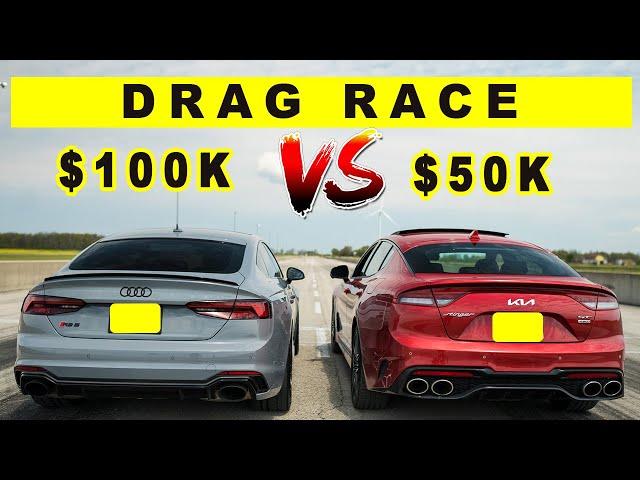 2022 Kia Stinger GT Vs Audi RS5 Sportback...drag and roll race