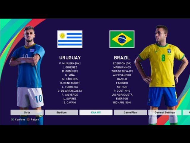 URUGUAY vs BRAZIL # PES 2021