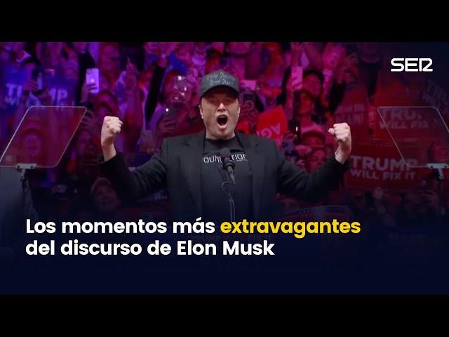 Los momentos más extravagantes del discurso de Elon Musk en el mitin de Donald Trump