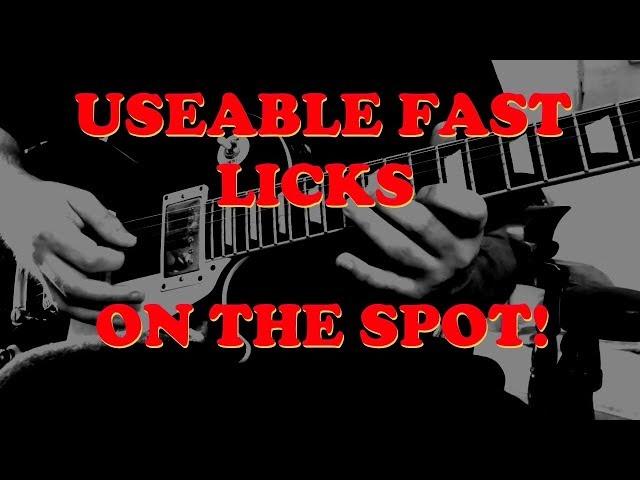 How to come up with fast licks - USEABLE ANTIME for improvising