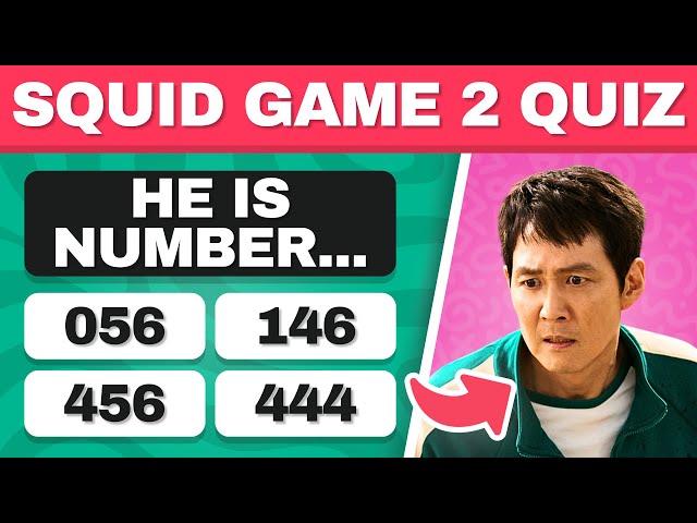 SQUID GAME 2 QUIZ | GENERAL KNOWLEDGE TRIVIA CHALLENGE 2024/2025